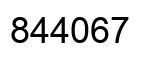 Number 844067 black image