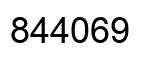 Number 844069 black image