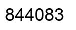 Number 844083 black image