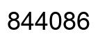 Number 844086 black image