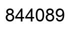Number 844089 black image