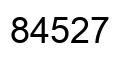 Number 84527 black image