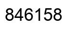 Número 846158 imagen negro