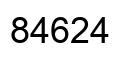 Number 84624 black image