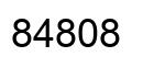 Number 84808 black image