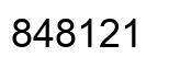 Number 848121 black image