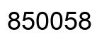 Number 850058 black image