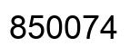 Number 850074 black image