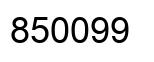 Number 850099 black image