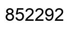 Number 852292 black image