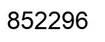 Number 852296 black image