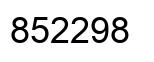 Número 852298 imagen negro