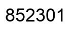 Number 852301 black image