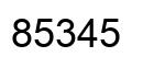 Number 85345 black image
