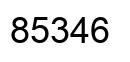Number 85346 black image