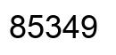Number 85349 black image