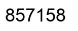 Number 857158 black image