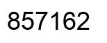 Number 857162 black image
