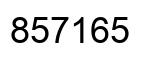 Number 857165 black image