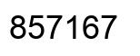 Number 857167 black image