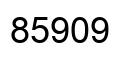 Number 85909 black image