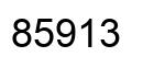 Number 85913 black image