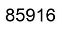 Number 85916 black image