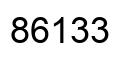 Number 86133 black image