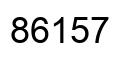 Number 86157 black image