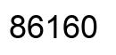 Number 86160 black image