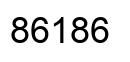 Number 86186 black image