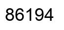 Number 86194 black image