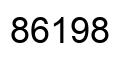 Número 86198 imagen negro