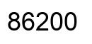 Number 86200 black image