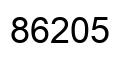 Number 86205 black image