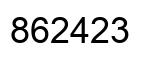 Number 862423 black image