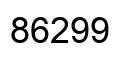 Number 86299 black image