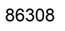 Number 86308 black image