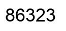 Number 86323 black image