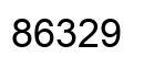 Number 86329 black image