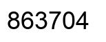 Number 863704 black image