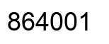 Number 864001 black image