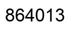 Number 864013 black image
