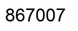 Number 867007 black image