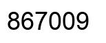 Number 867009 black image