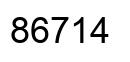 Number 86714 black image