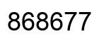 Number 868677 black image