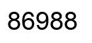 Number 86988 black image