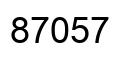 Number 87057 black image