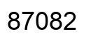 Number 87082 black image